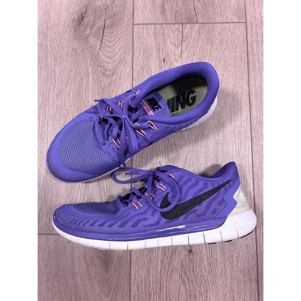 Nike Free 5.0 Womens Running Shoes Purple Black 724383-500 Size 9.5